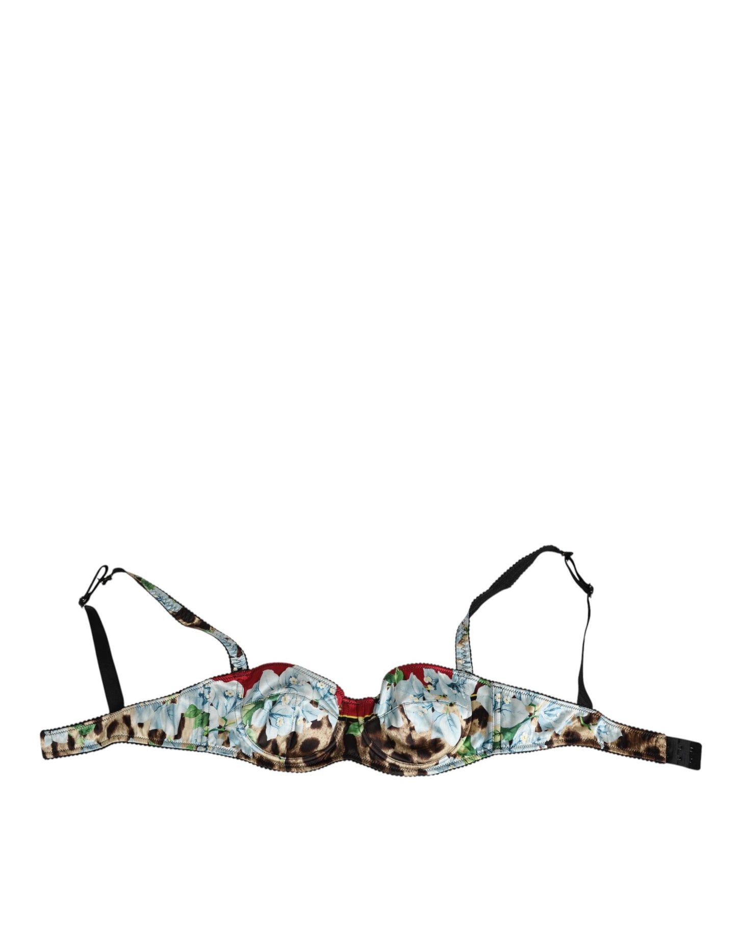 Dolce & Gabbana Multicolor Floral Semi Padded Balconette Bra