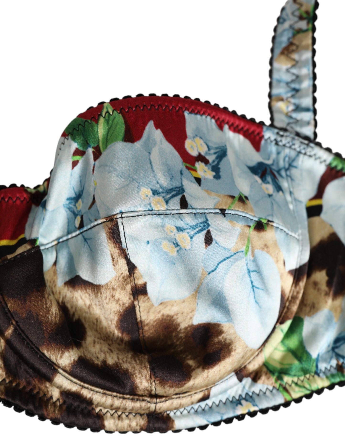 Dolce & Gabbana Multicolor Floral Semi Padded Balconette Bra