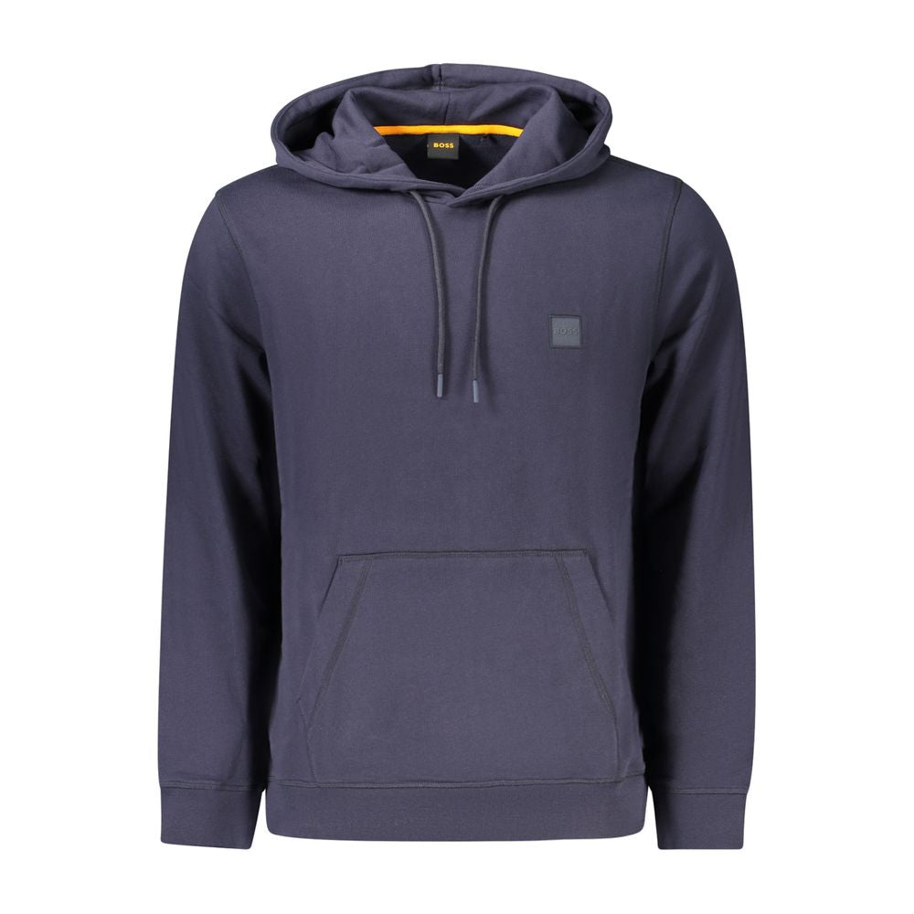 Hugo Boss Blue Cotton Sweater - Timeless Elegance Redefined