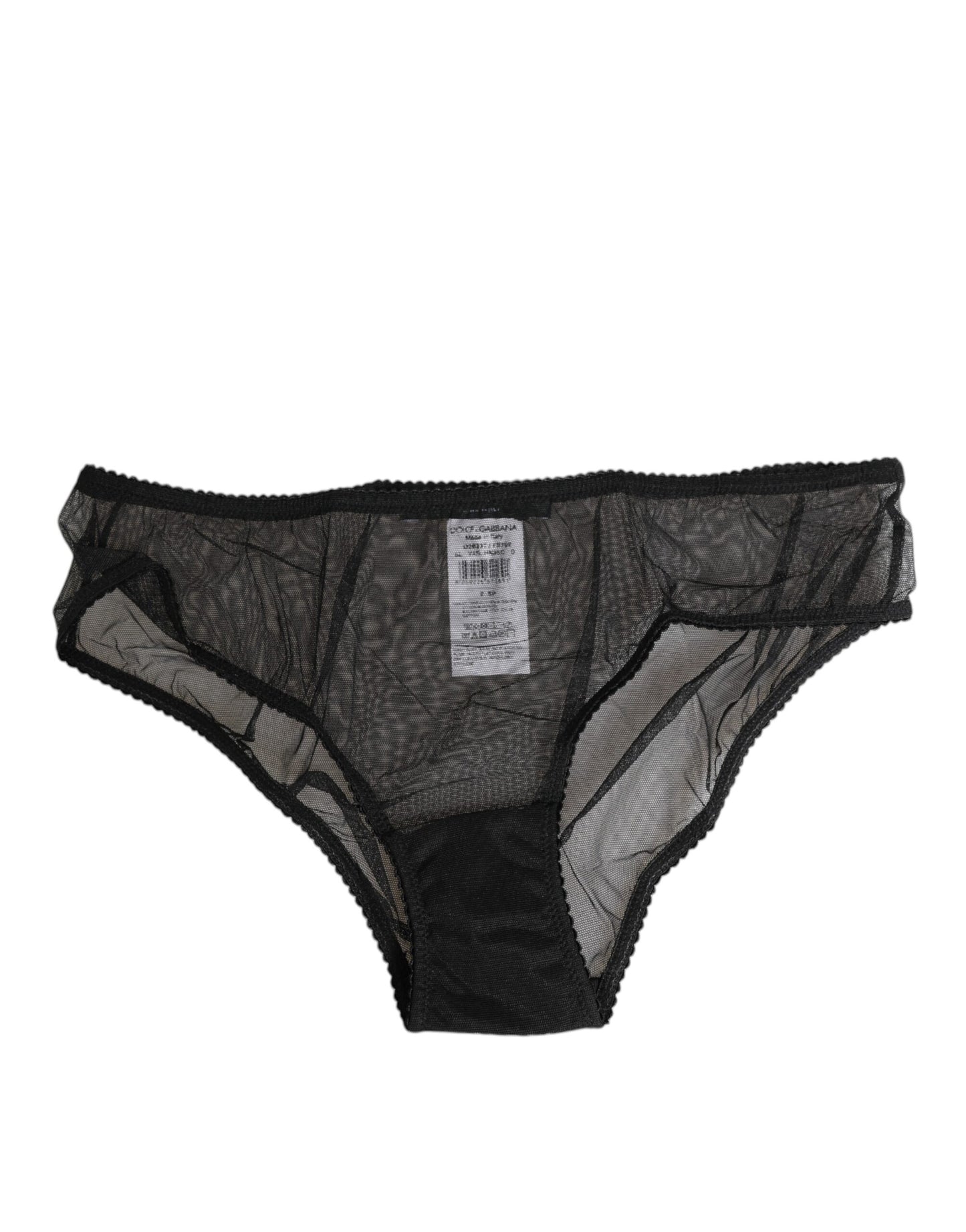 Dolce & Gabbana Black Sheer Mesh Lace Bikini Briefs