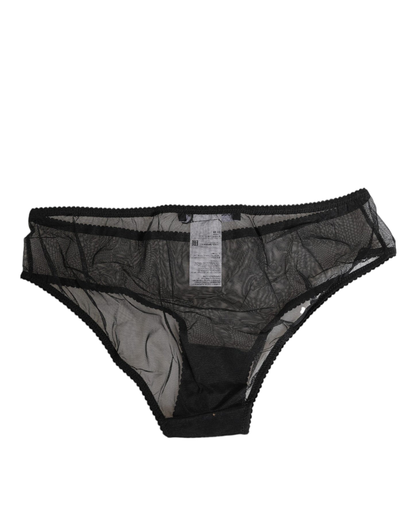 Dolce & Gabbana Black Sheer Mesh Lace Bikini Briefs