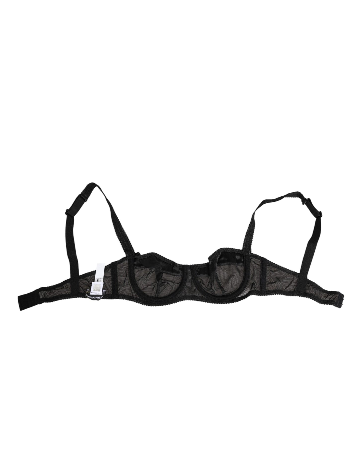 Dolce & Gabbana Black Sheer Mesh Underwire Bra