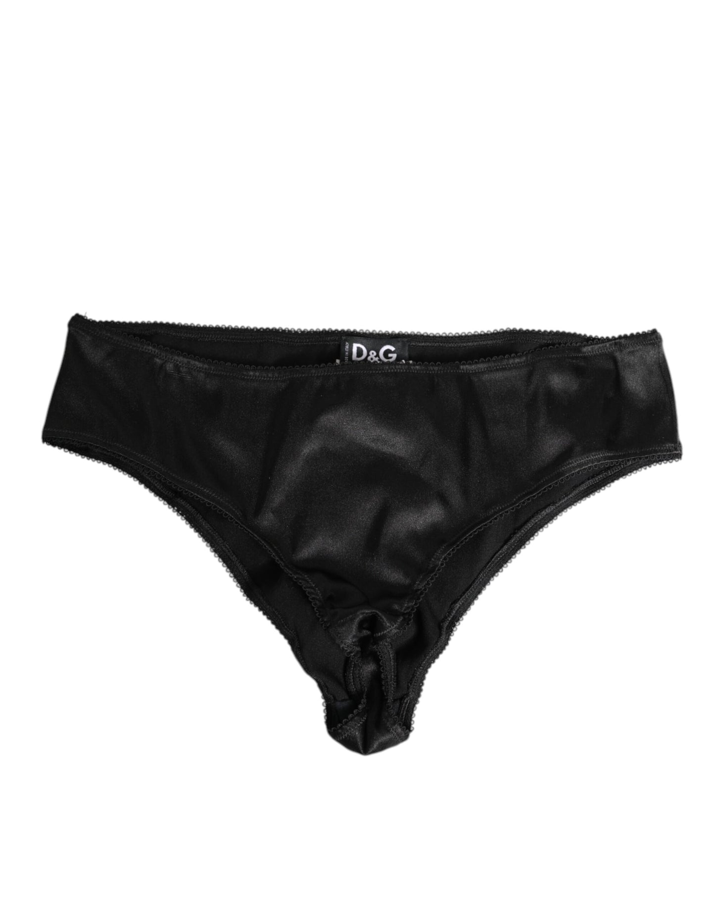 Dolce & Gabbana Black Satin Stretch Slip Brief for Women