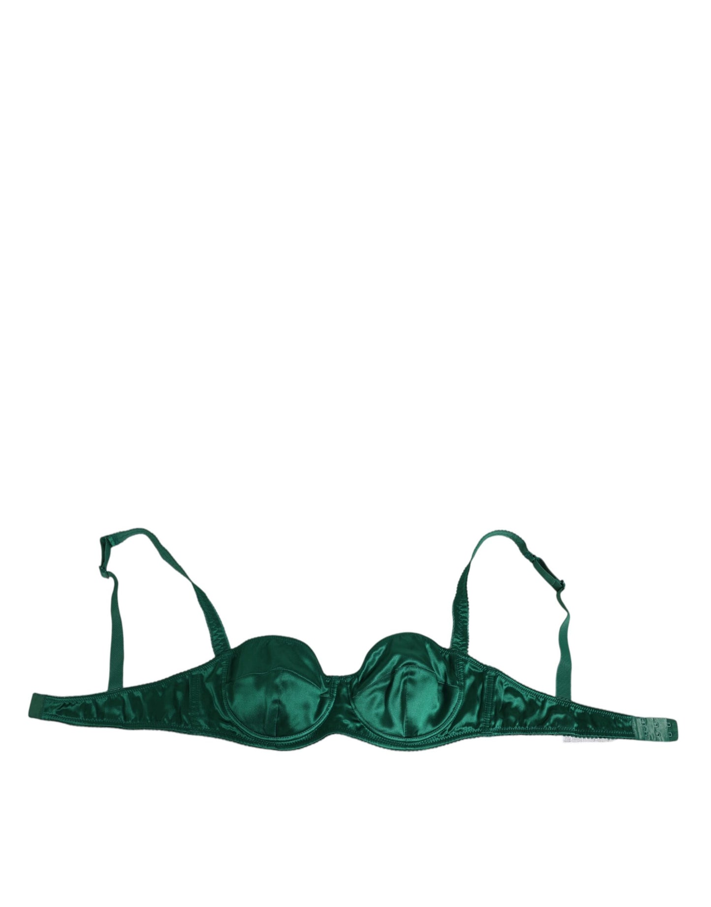 Dolce & Gabbana Green Satin Semi-Padded Underwire Bra