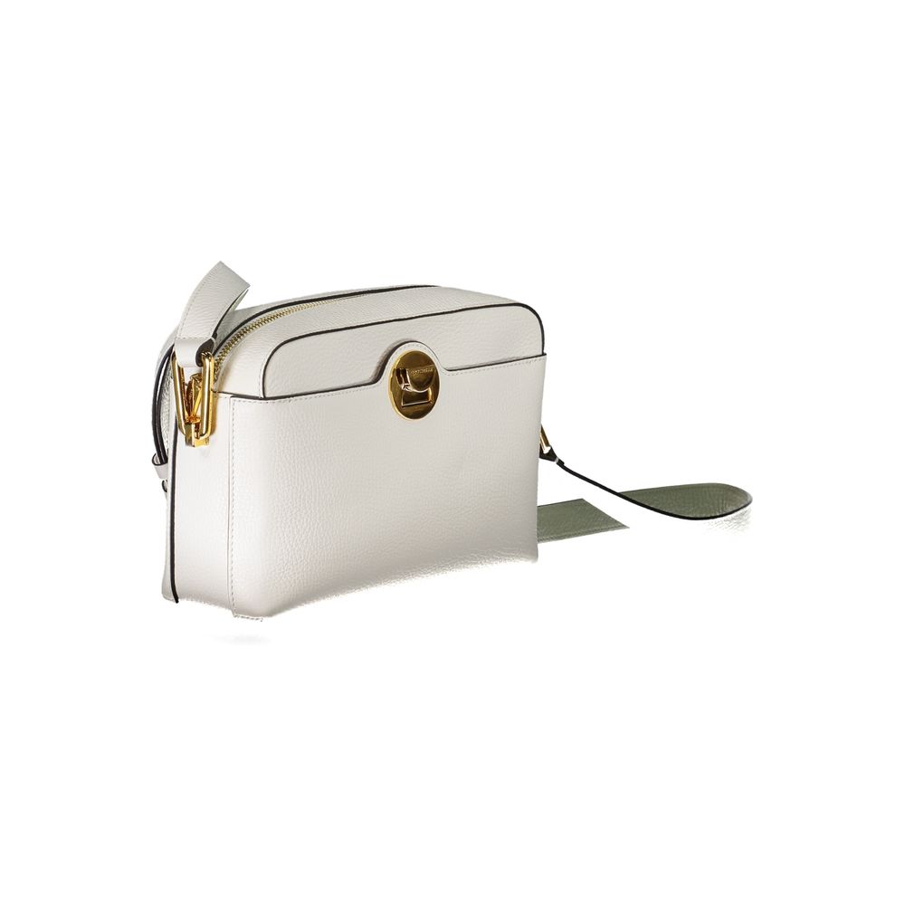 Coccinelle White Leather Shoulder Bag - Elegant Versatility