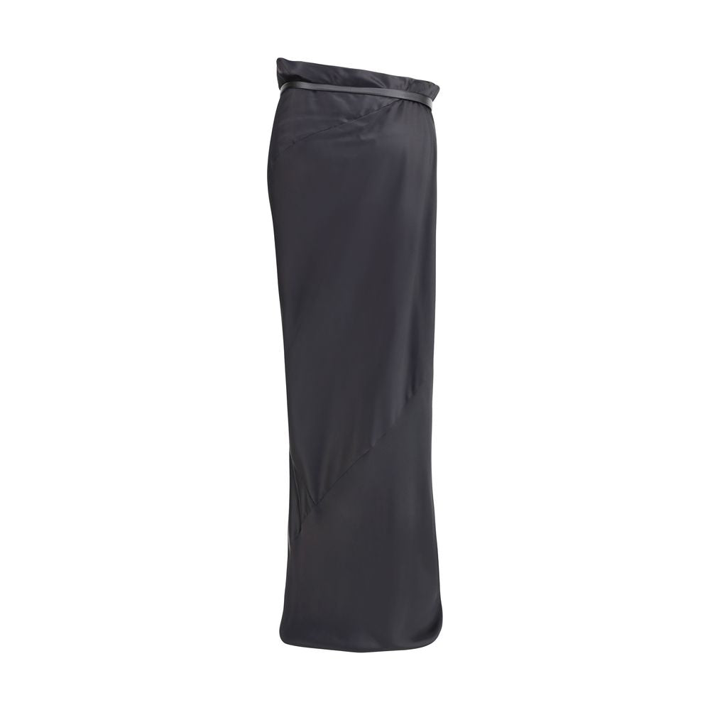 Tom Ford Black Silk Satin Maxi Skirt