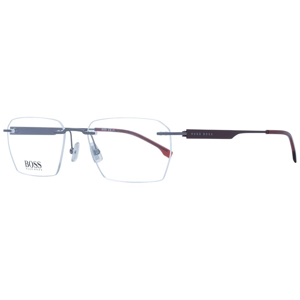 Hugo Boss Men’s Optical Frames – Grey Rimless Design