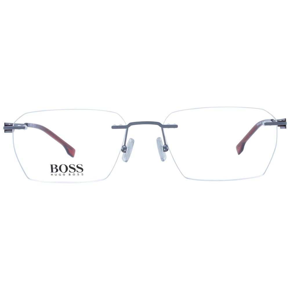 Hugo Boss Men’s Optical Frames – Grey Rimless Design