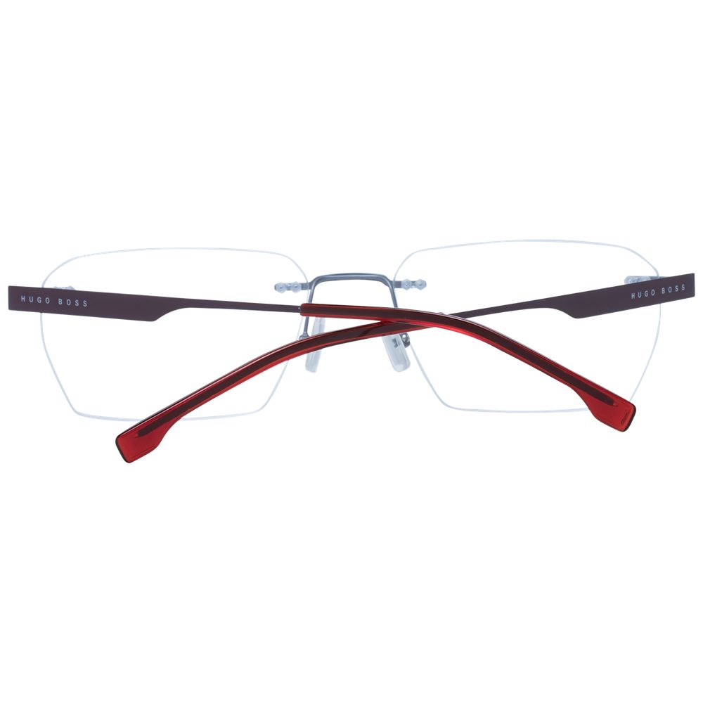 Hugo Boss Men’s Optical Frames – Grey Rimless Design
