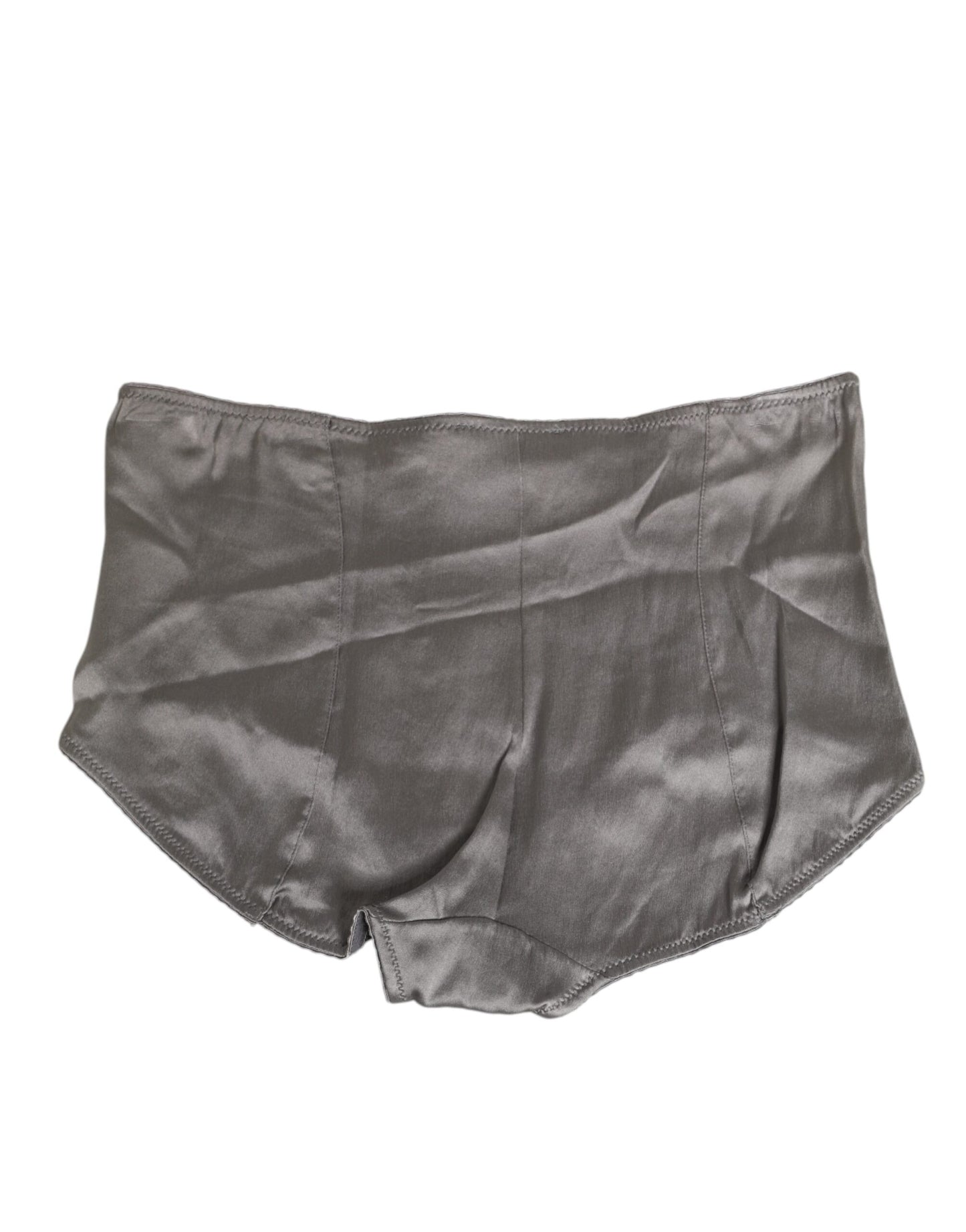 Dolce & Gabbana Gray Satin High Waist Briefs for Women