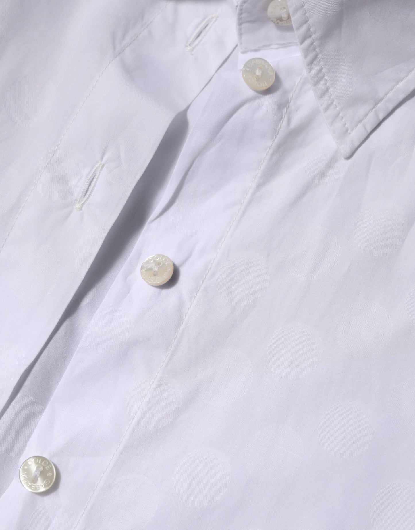 Dolce & Gabbana White Collared Short Sleeve Polo Shirt