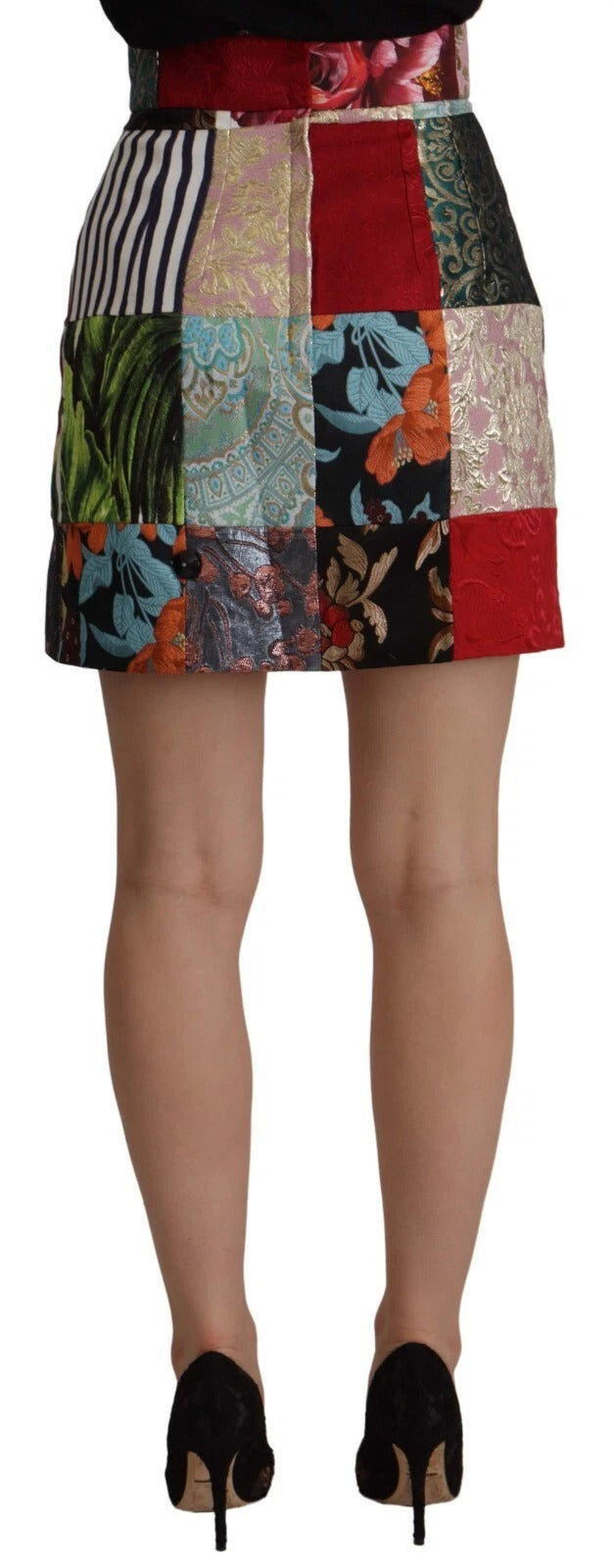 Dolce & Gabbana Multicolour Patchwork A-line Skirt