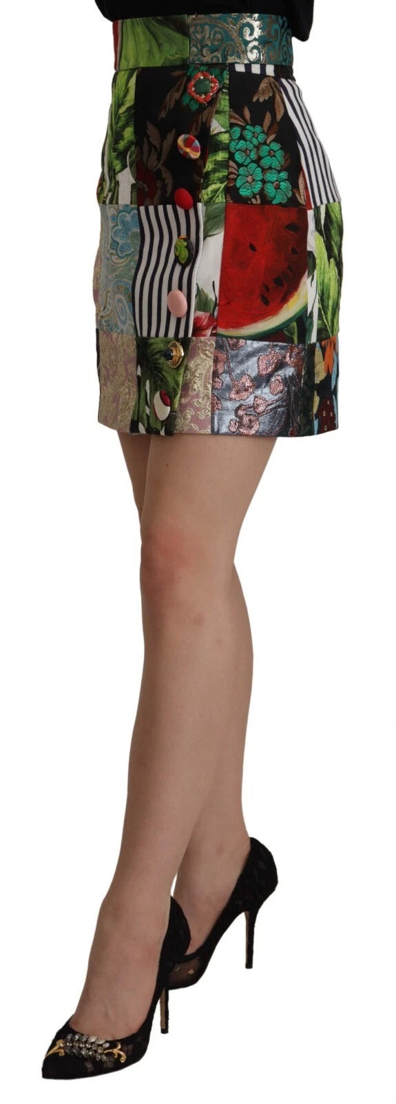 Dolce & Gabbana Multicolour Patchwork A-line Skirt