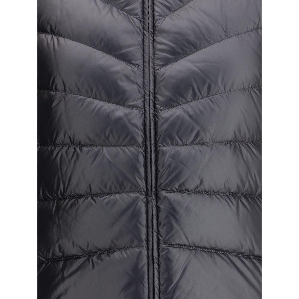 Moncler Padded Down Jacket with Wool Sleeves