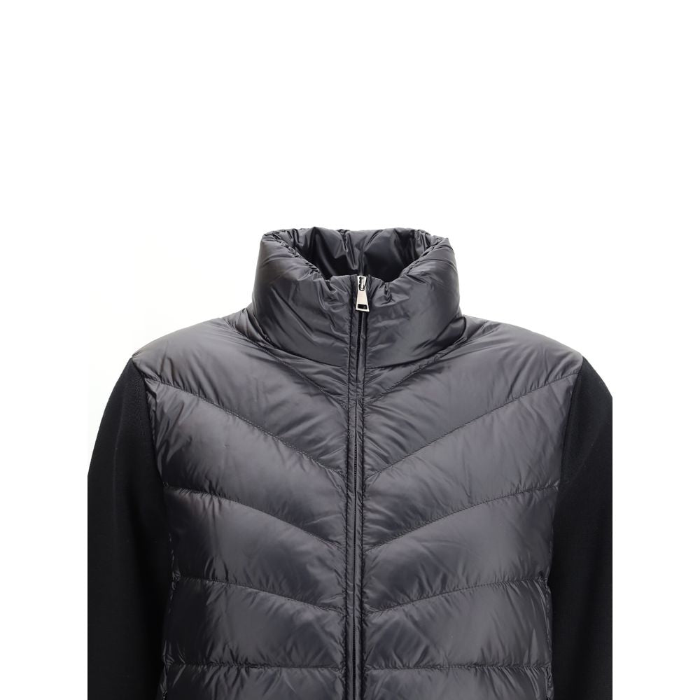 Moncler Padded Down Jacket with Wool Sleeves