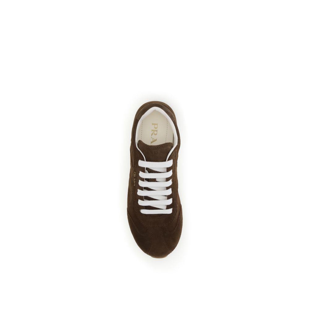 Prada Brown Suede Sneakers for Men