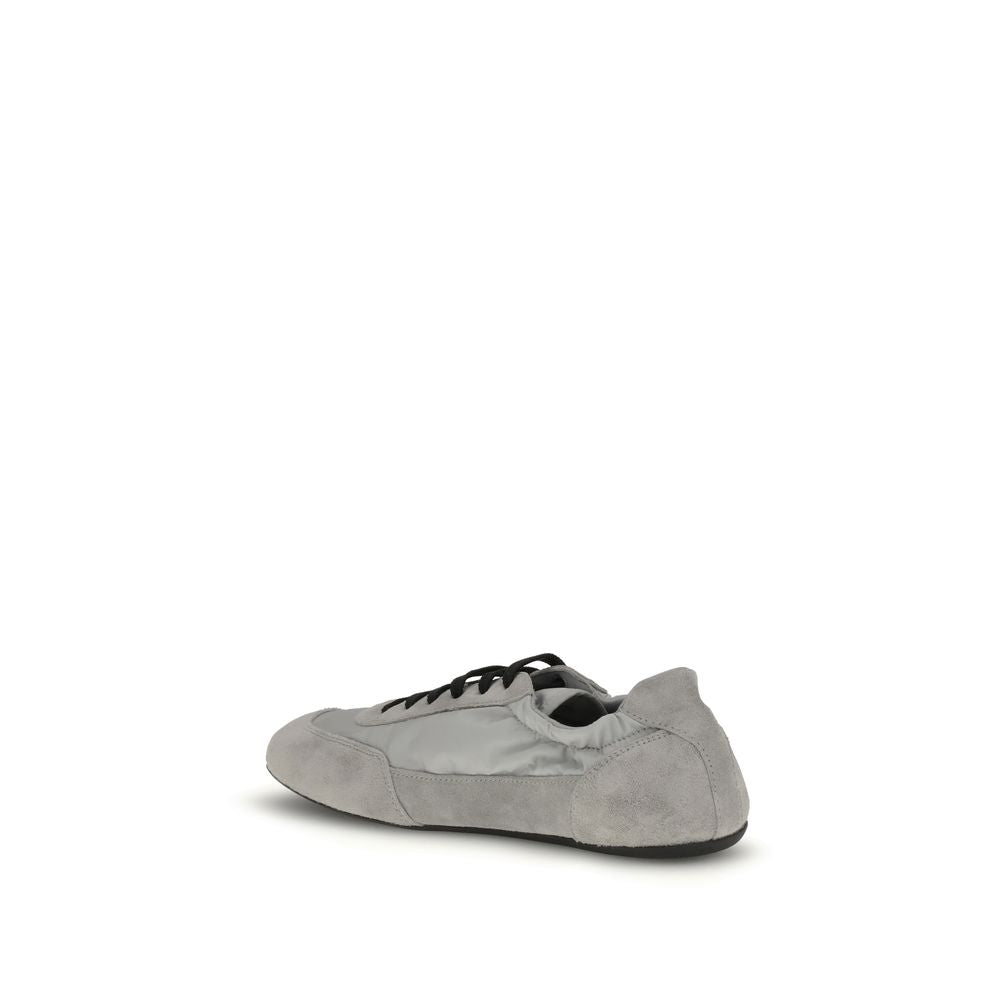 Prada Grey Logo Sneakers for Women