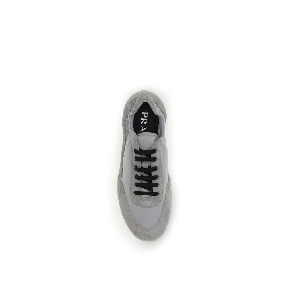 Prada Grey Logo Sneakers for Women