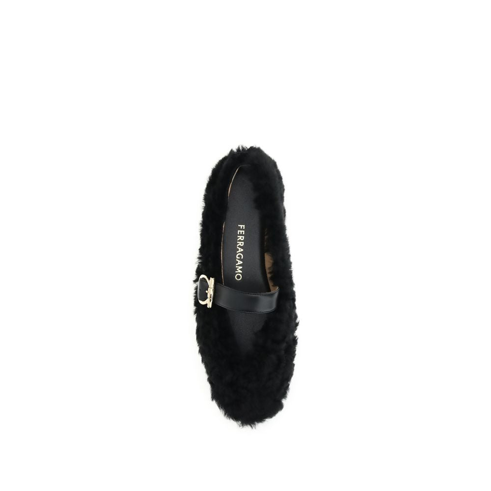Ferragamo Gancini-Embellished Ballerinas