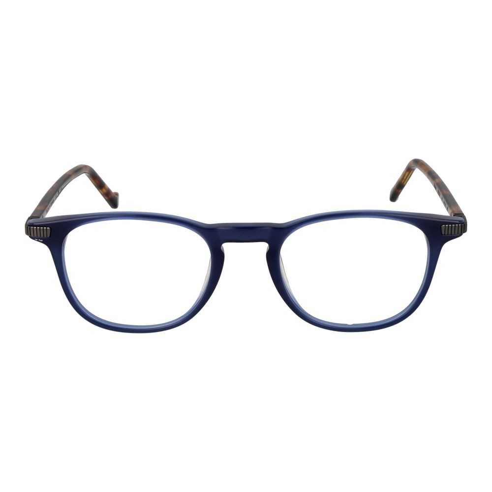 Hackett Blue Men’s Optical Frames – Rectangle Full-Rim Design