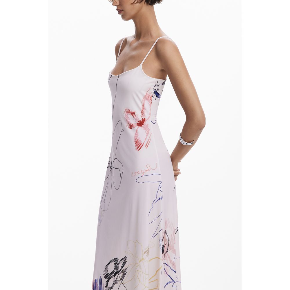 Desigual Kala Long Dress - White Polyester