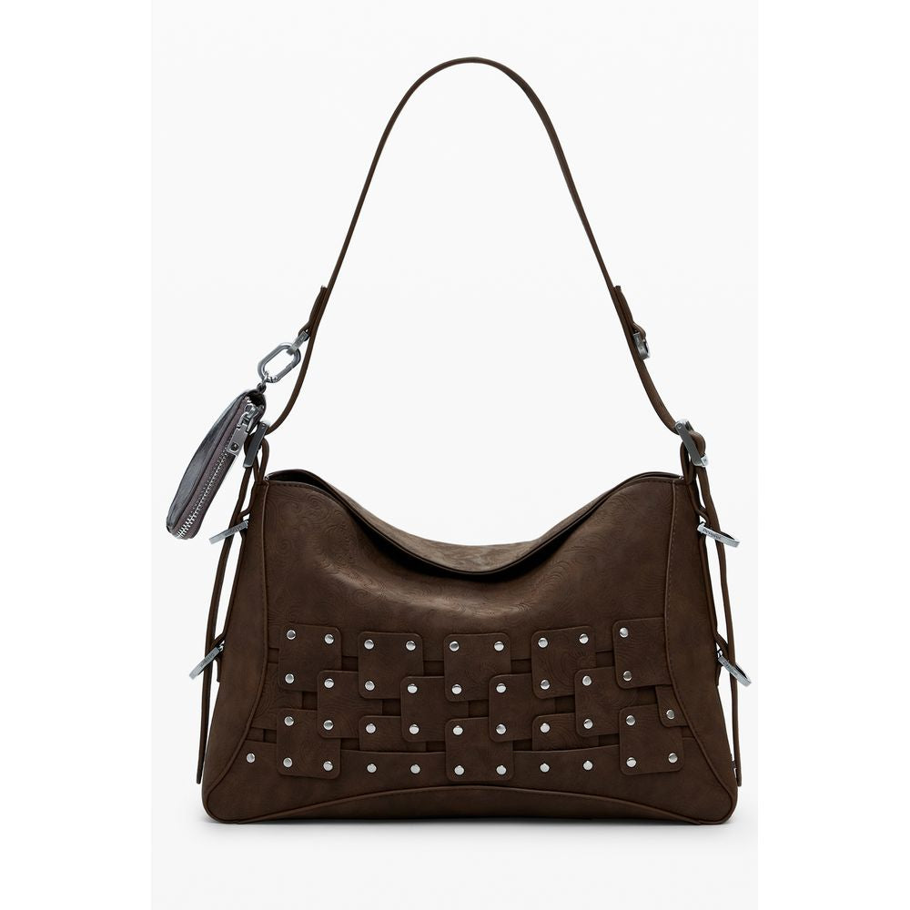 Desigual Brown Polyethylene Handbag - Embrace Your Unique Style