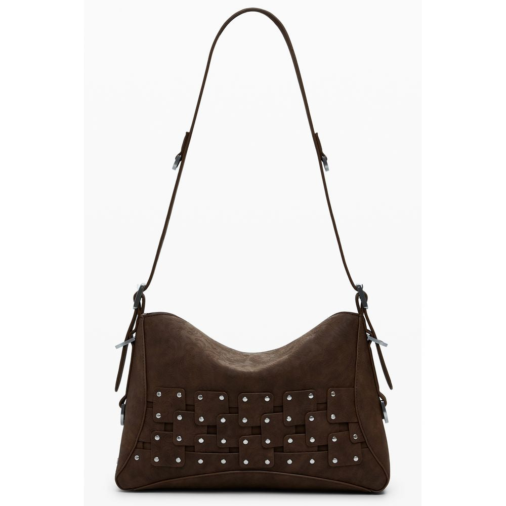 Desigual Brown Polyethylene Handbag - Embrace Your Unique Style