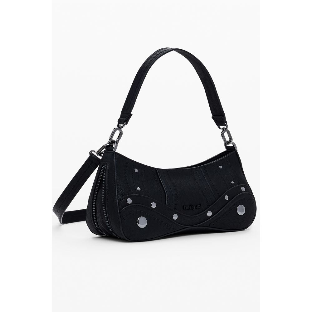Desigual Bold Black Polyethylene Handbag