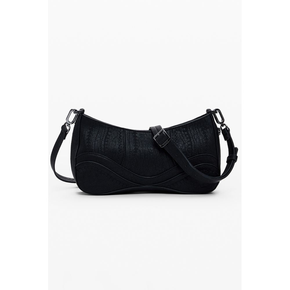 Desigual Bold Black Polyethylene Handbag