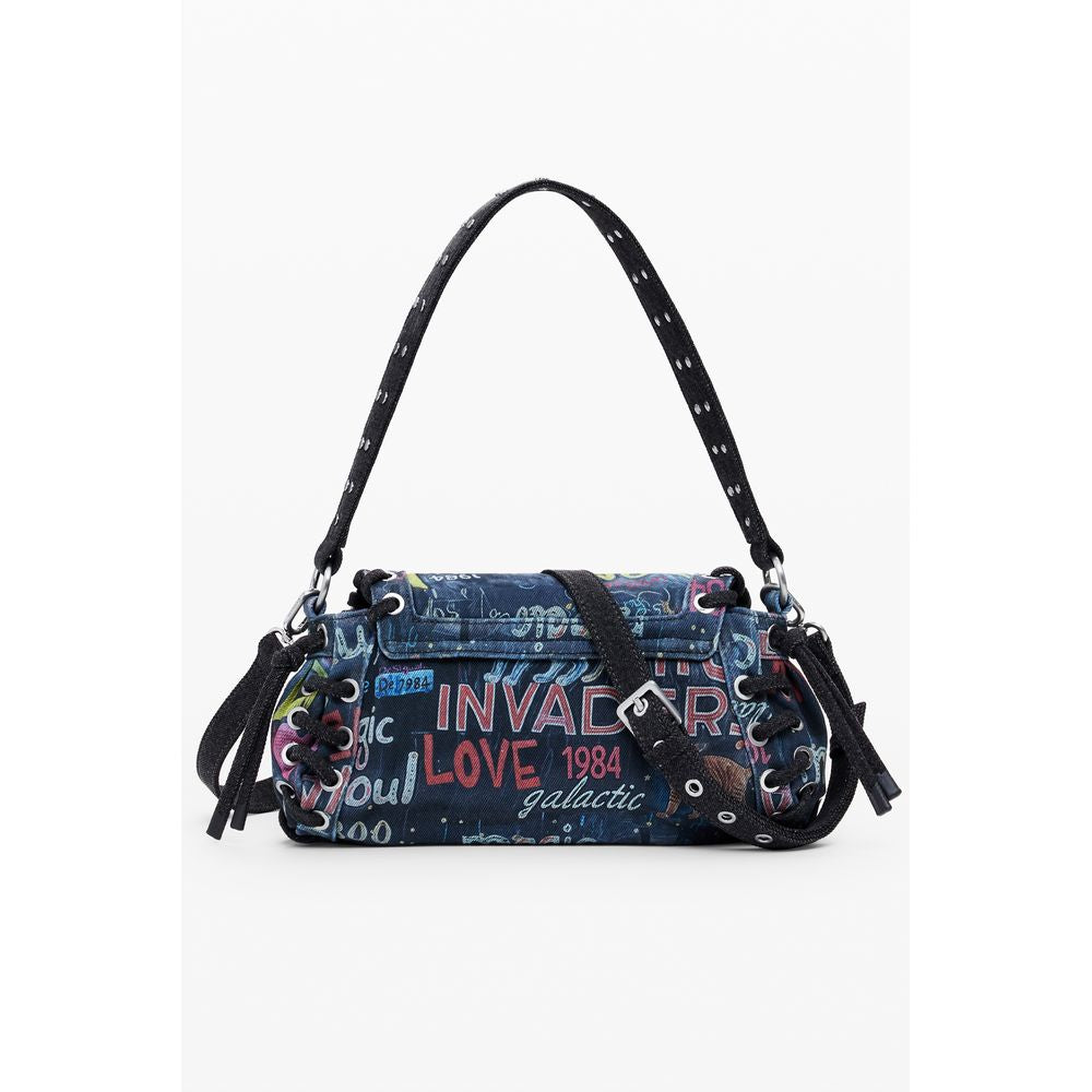 Desigual ZARAUZ PIZZICATO Blue Cotton Handbag