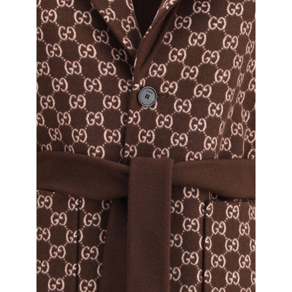 Gucci Silk and Wool Reversible Coat