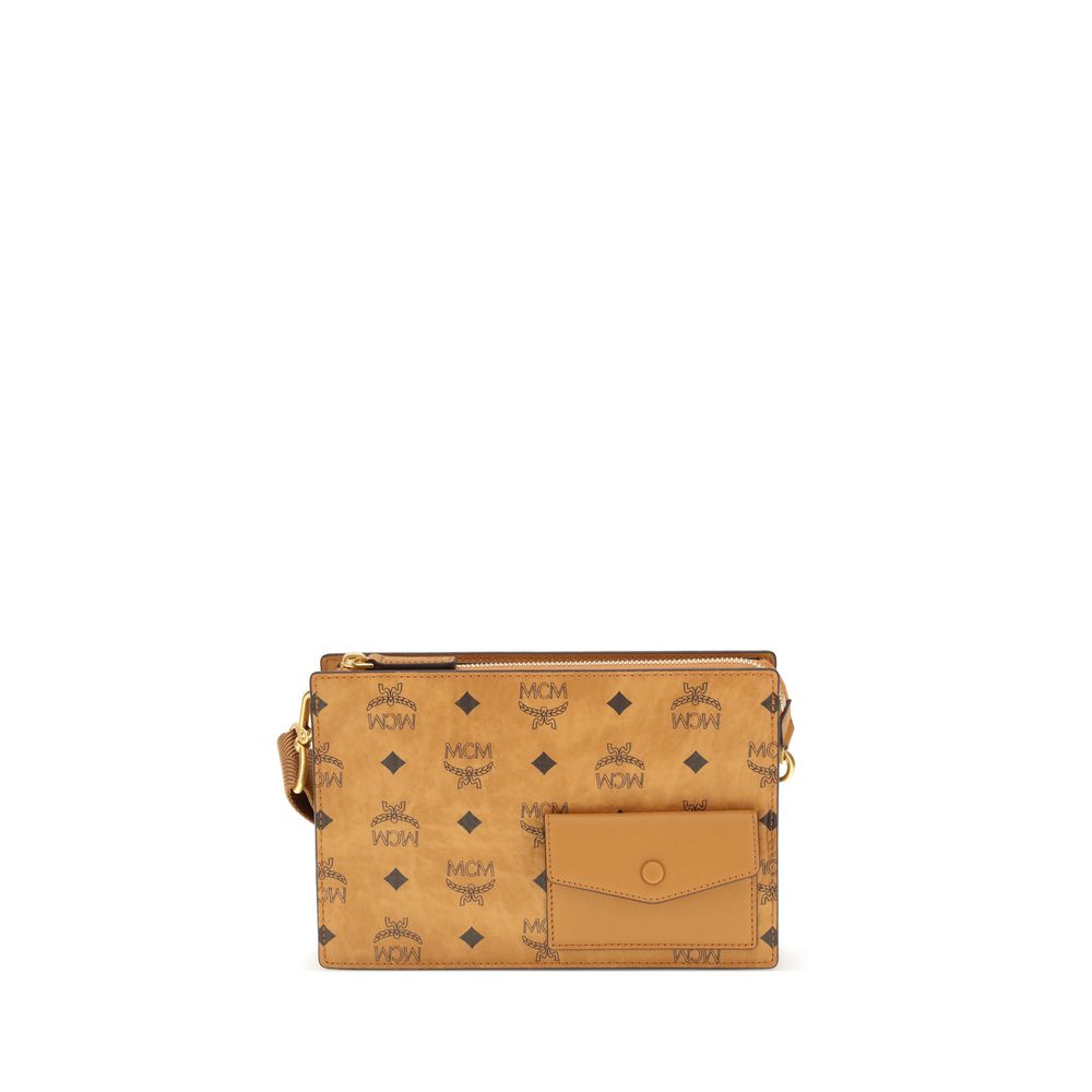 MCM Aren Canvas Shoulder Bag