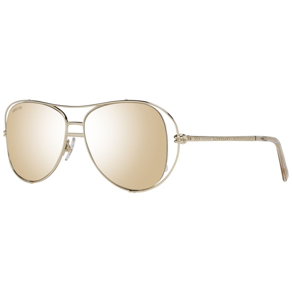 Swarovski Women’s Gold Designer Sunglasses – Full-Rim, 55mm