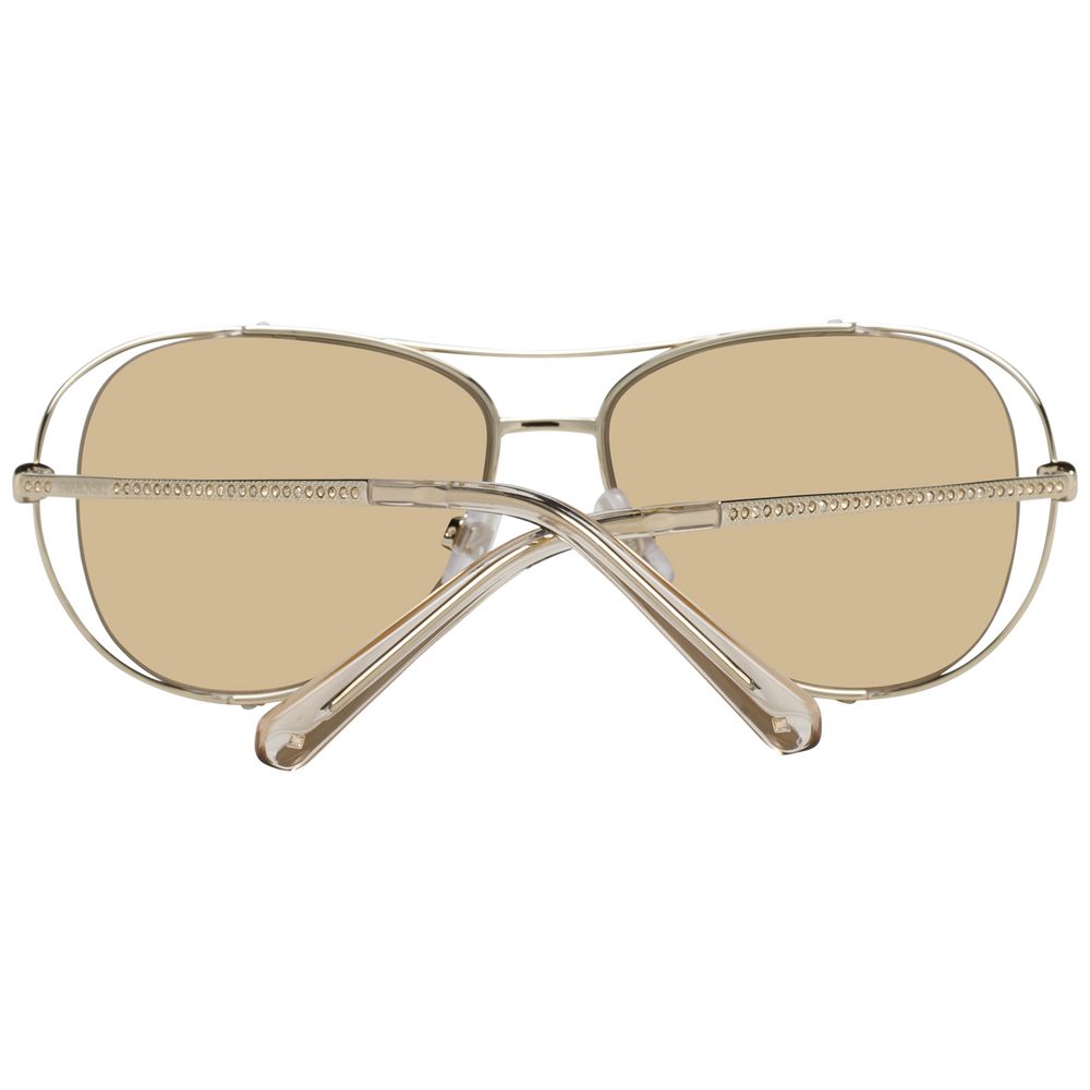 Swarovski Women’s Gold Designer Sunglasses – Full-Rim, 55mm