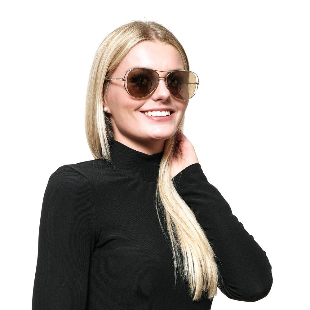Swarovski Women’s Gold Designer Sunglasses – Full-Rim, 55mm