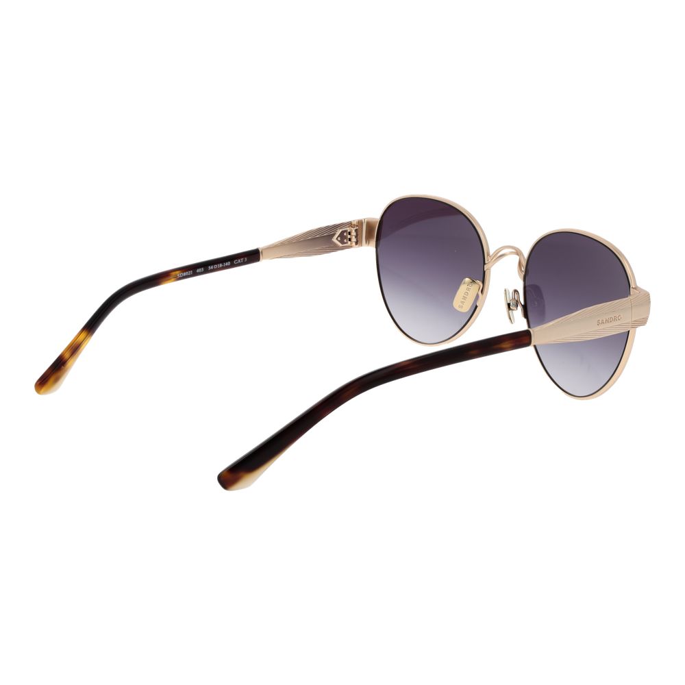 Sandro Gold Women’s Round Sunglasses – Grey Gradient