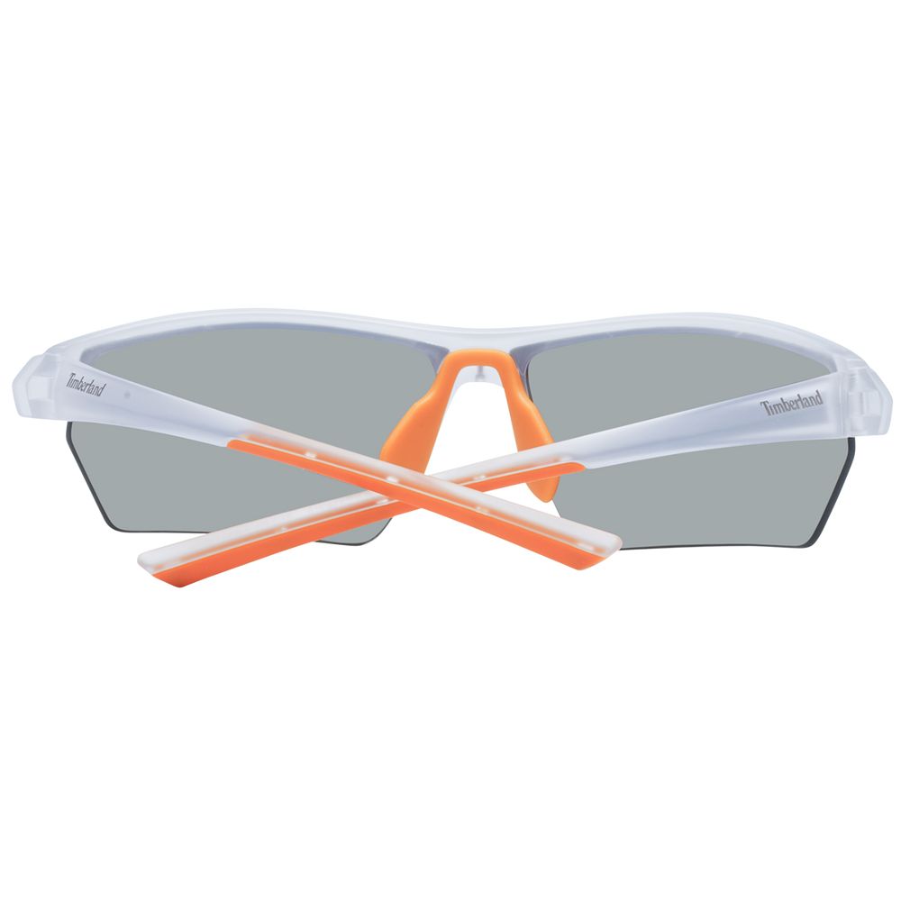 Timberland White Men’s Fashion Sunglasses – Polarized Green Lenses, 72mm