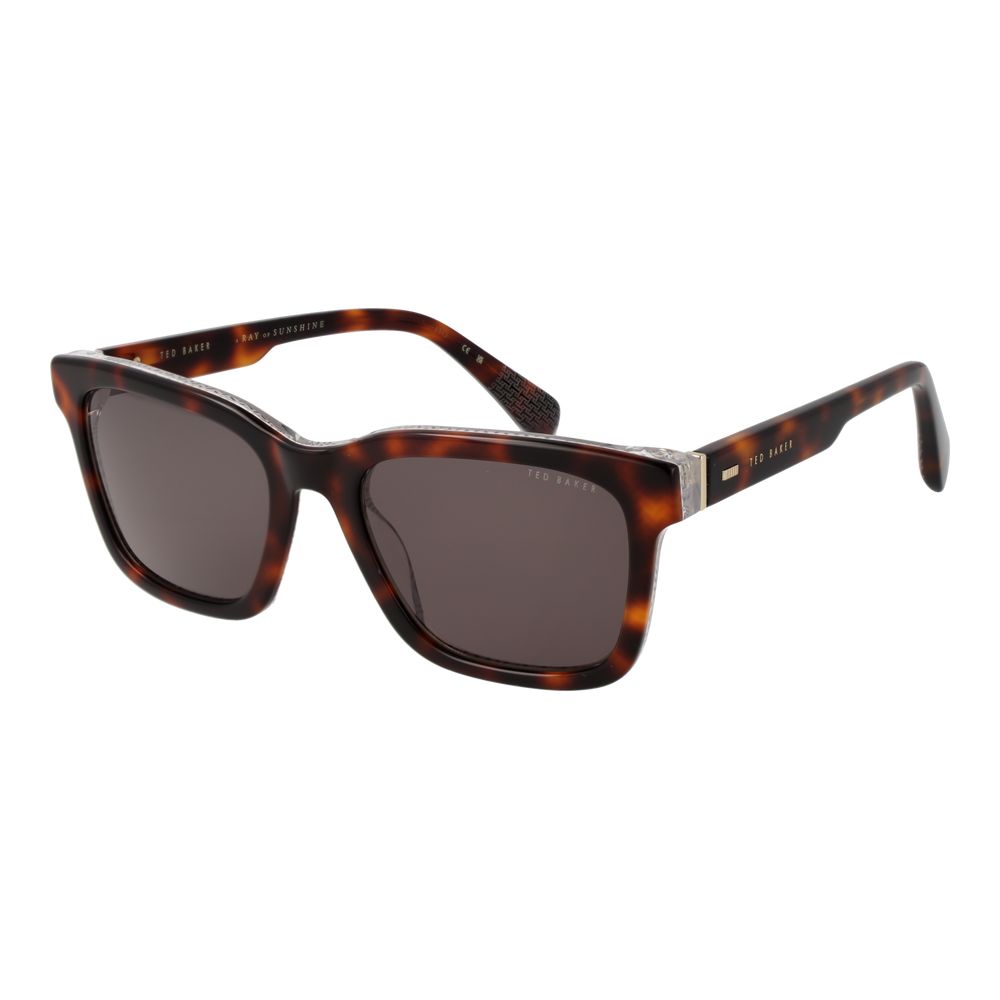 Ted Baker Men’s Sunglasses – Brown Square Frame, Green Lenses