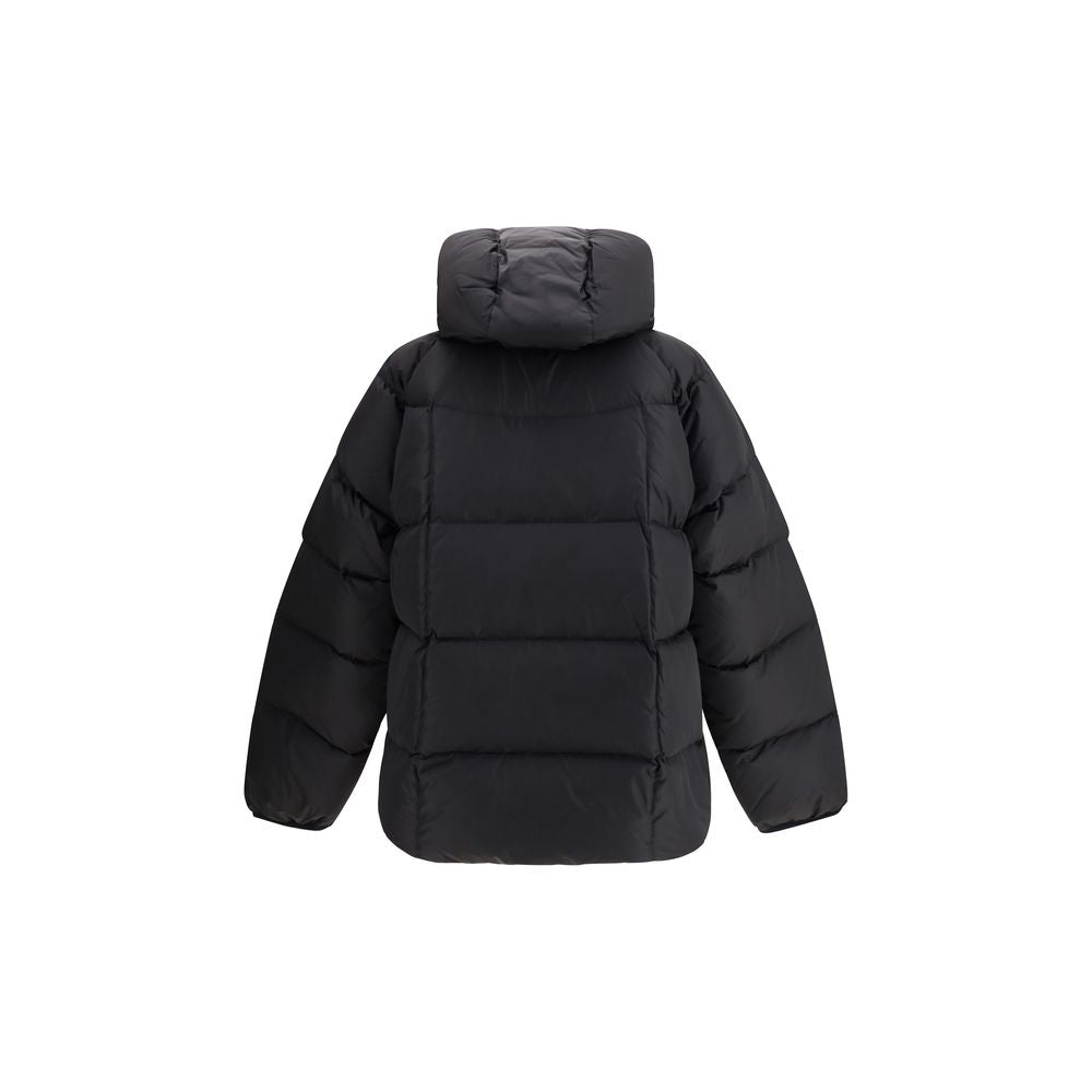 Dsquared² Black Hooded 3D Long Nylon Down Jacket for Men