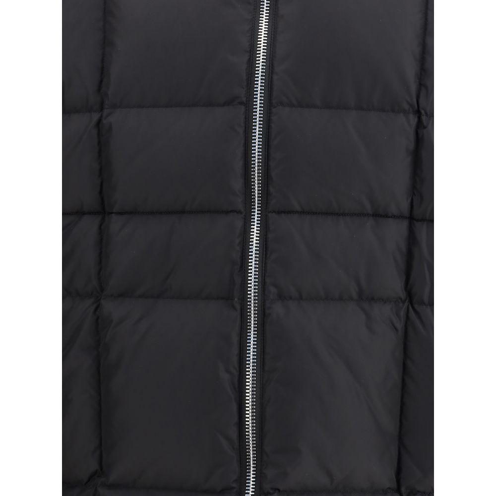 Dsquared² Black Hooded 3D Long Nylon Down Jacket for Men