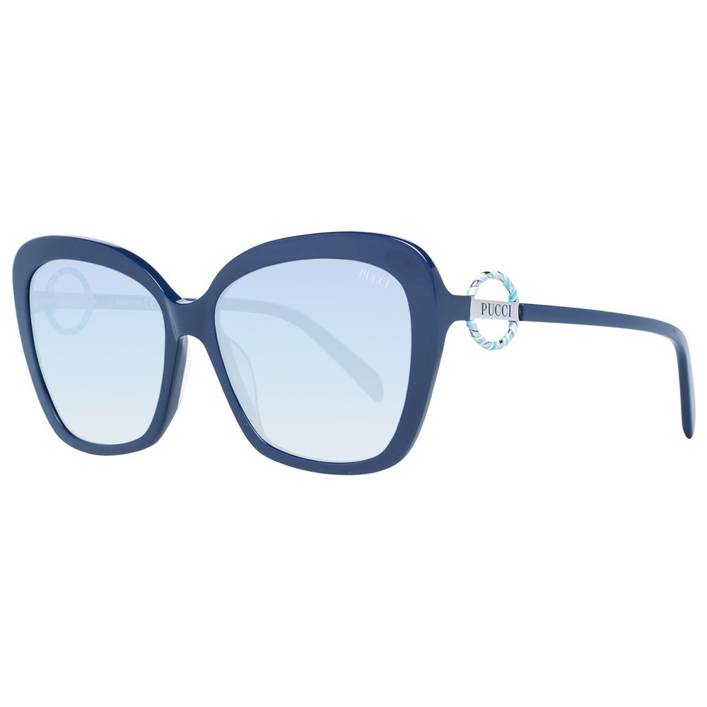 Emilio Pucci Women’s Sunglasses – Blue Butterfly Frame, Gradient Lenses