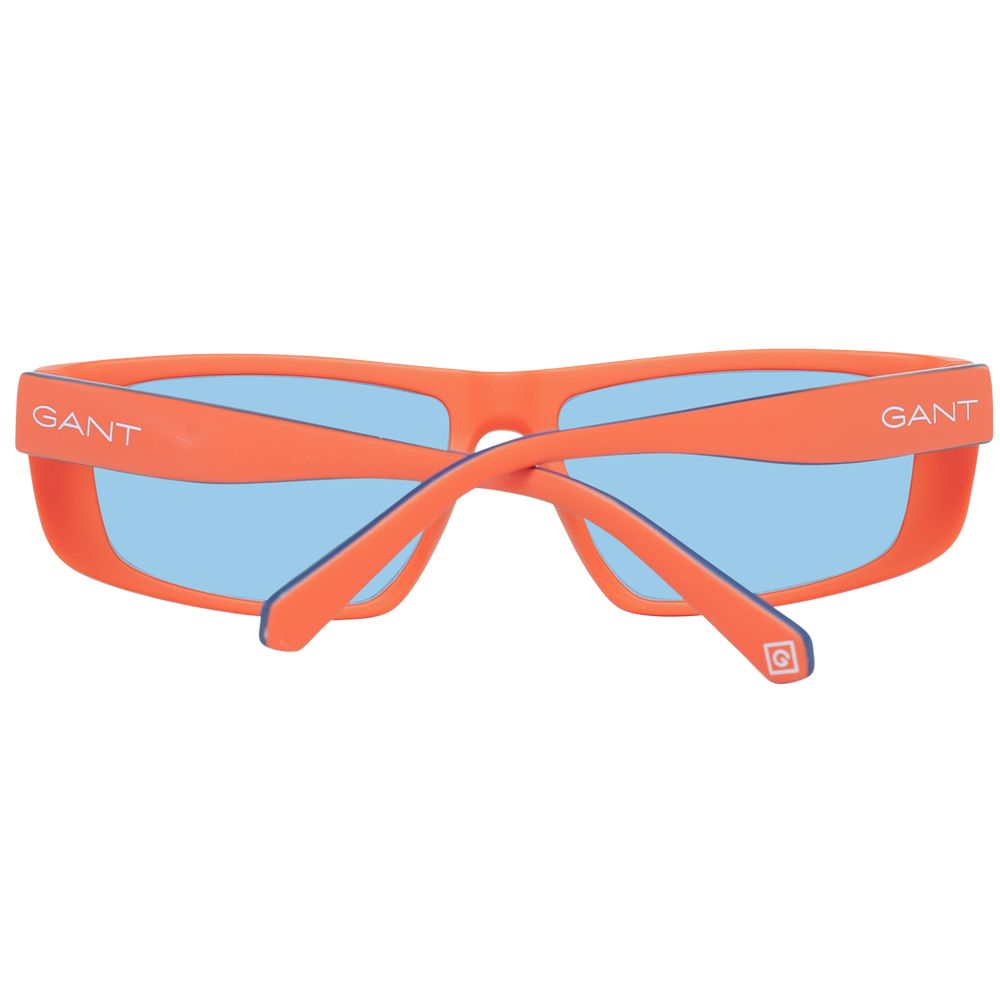 Gant Unisex Sunglasses – Orange Rectangle Frame, Blue Lenses
