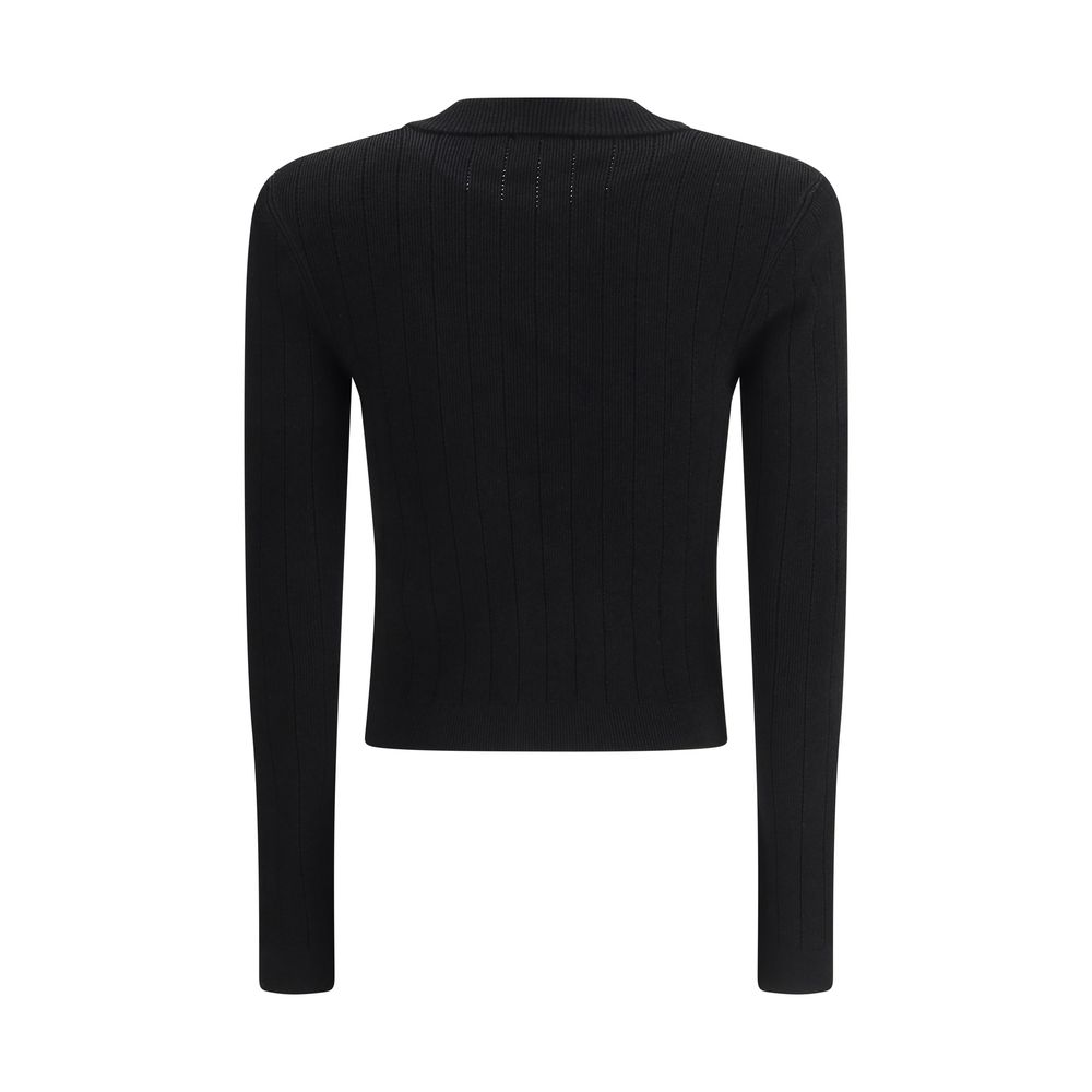 Balmain Cropped V-Neck Cardigan