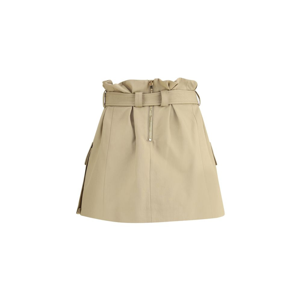 Balmain Cargo Miniskirt with Statement Hardware