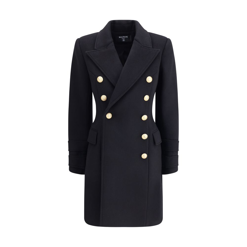 Balmain Wool and Cashmere Double-Breasted Coat