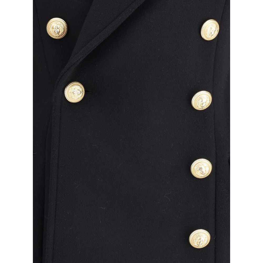 Balmain Wool and Cashmere Double-Breasted Coat