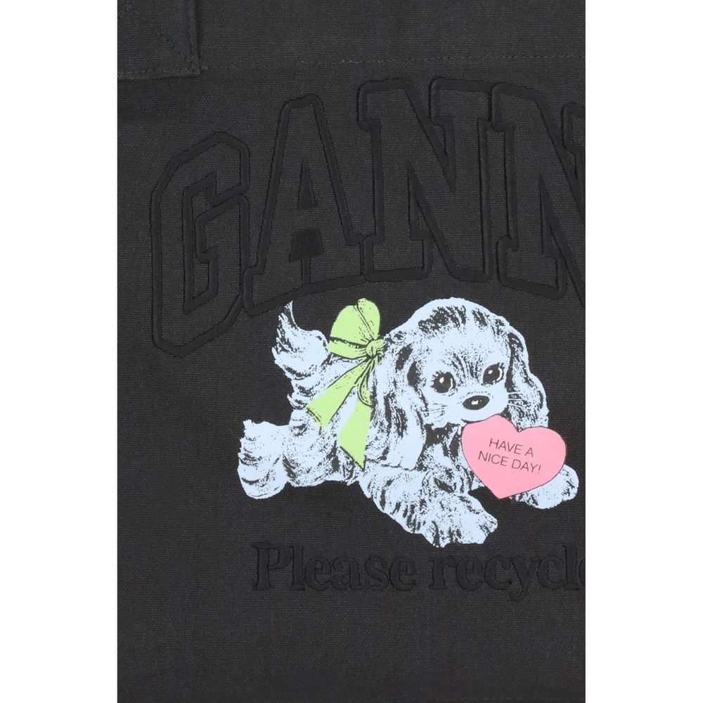 Ganni Large Easy Shopper Spaniel Puppy Dog Print