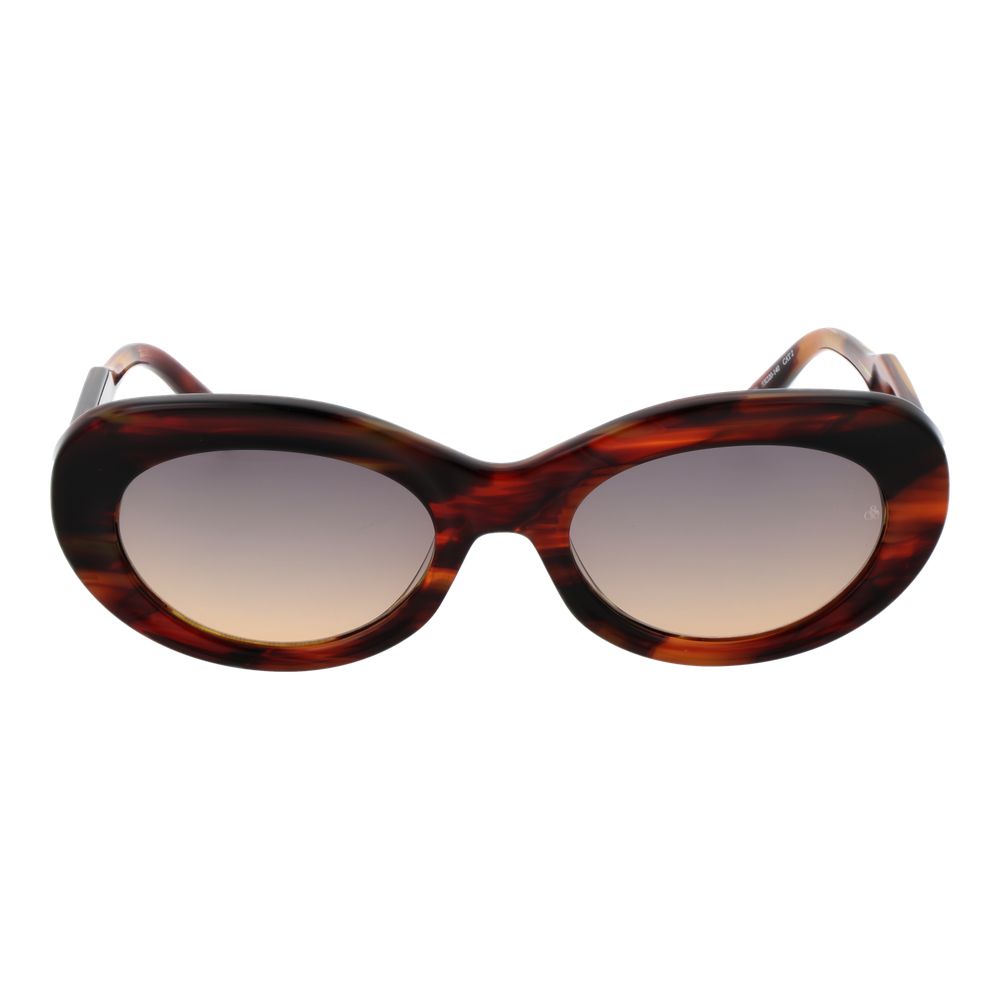 Scotch & Soda Women’s Sunglasses – Brown Oval Frame, Gradient Lenses