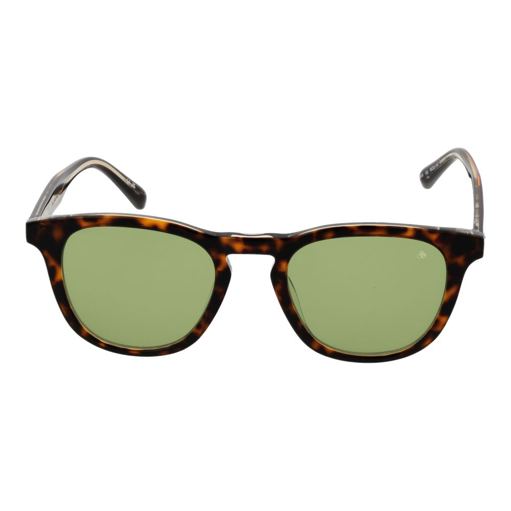 Scotch & Soda Men’s Sunglasses – Brown Round Frame, Green Lenses