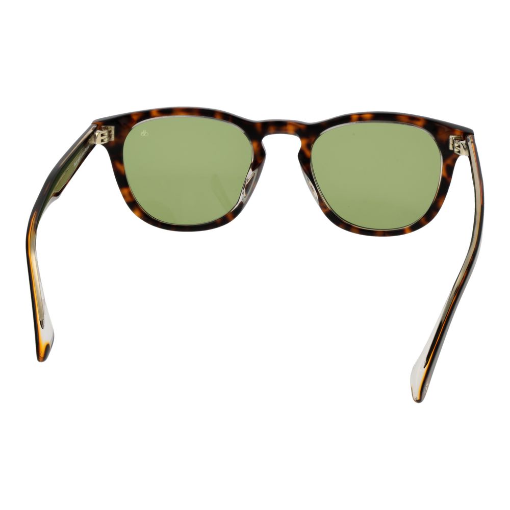 Scotch & Soda Men’s Sunglasses – Brown Round Frame, Green Lenses